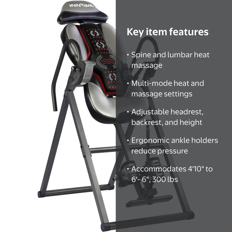 Innova Health and Fitness Heat and Massage Inversion Table ITM5900