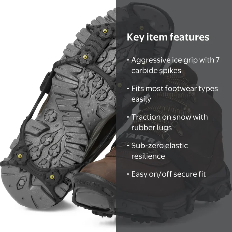 YakTrax Spikes Traction Device with Tungsten Carbide Spikes