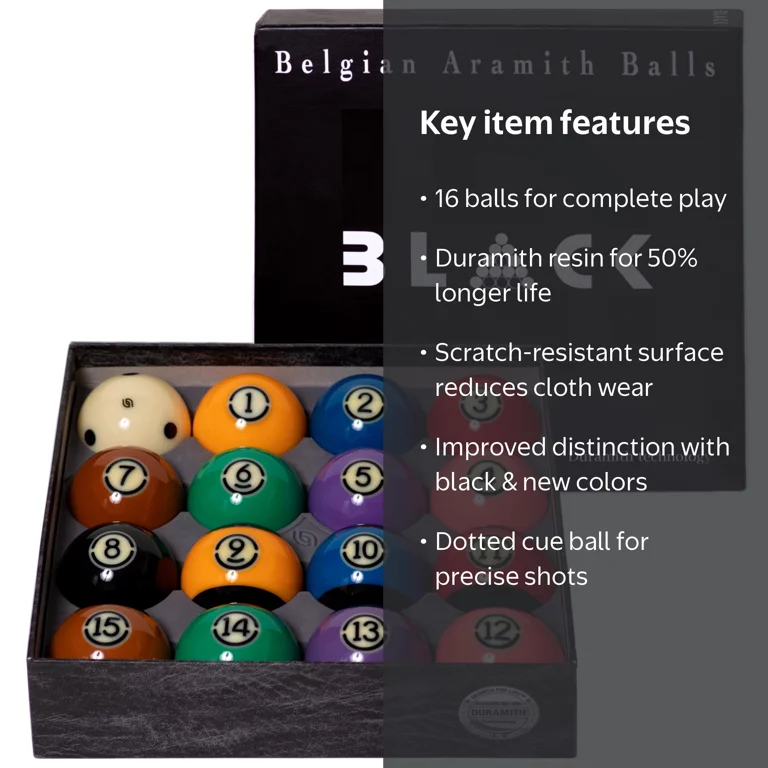 だ*ー様 Aramith Black Pool Balls 16個セット Aramith, Billiard Balls, TV Scratch Resistant Black, 16 ct, Brown