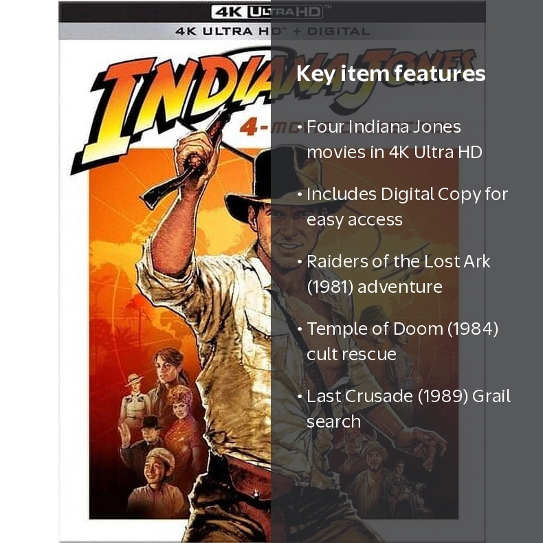 Paramount Home Video, 4-Movie Collection, Indiana Jones 4K UHD