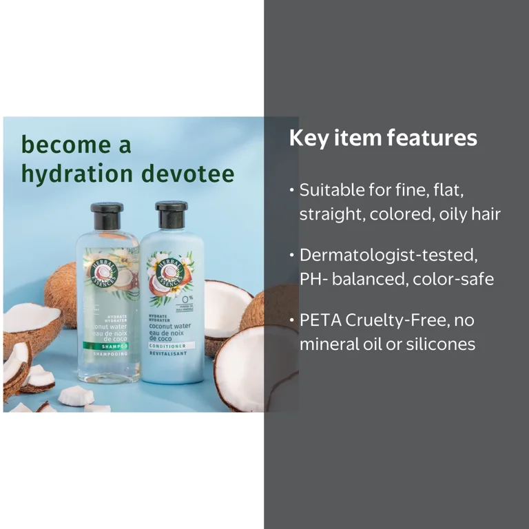 Herbal Essences Moisturizing Shampoo and Conditioner Set, Coconut