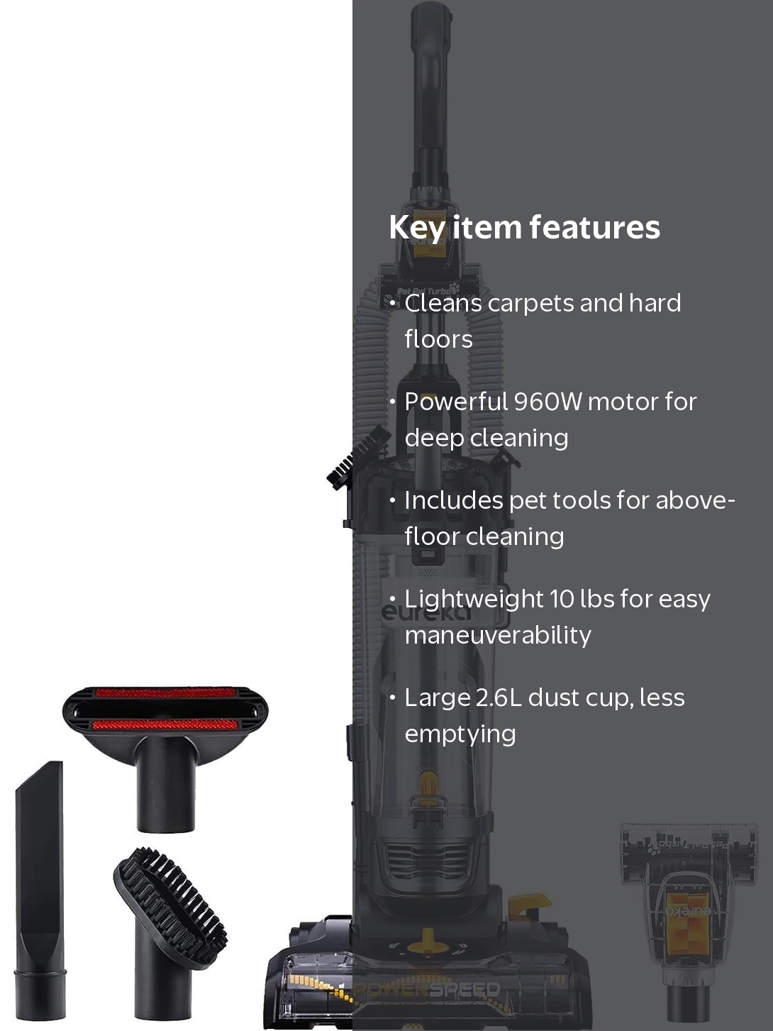 Eureka, Upright Vacuum Cleaner, Lightweight, 10 lbs, Powerful