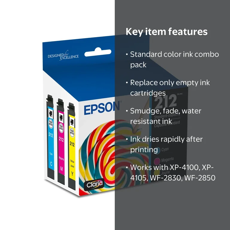 Epson, Ink Cartridge, T212520-S, Standard Capacity Color Combo