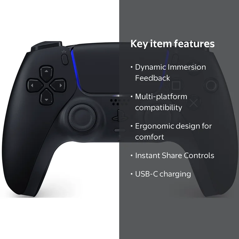 PlayStation, Wireless Video Game Controller, Midnight Black