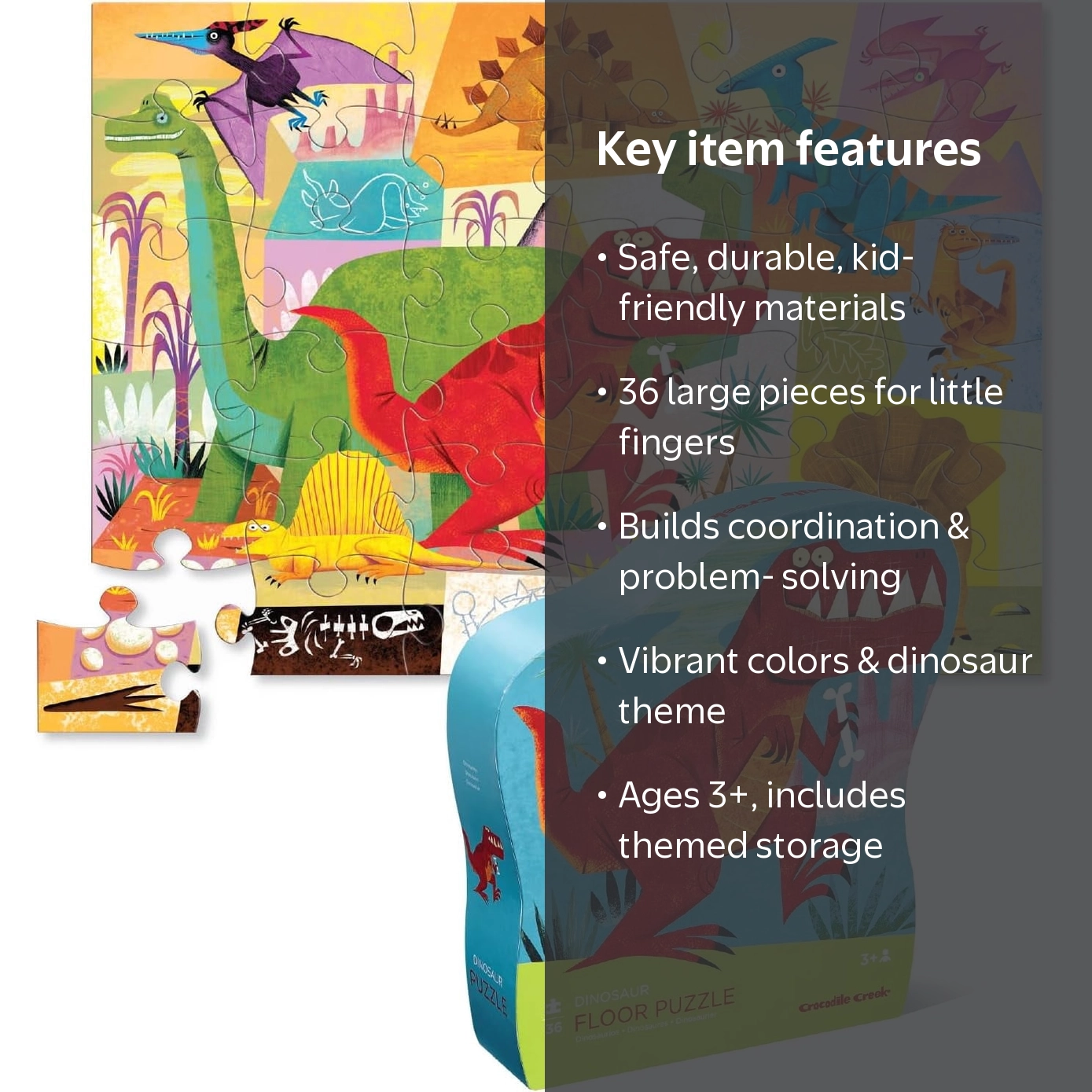Crocodile Creek, Floor Puzzle, 36-Piece, Dinosaur 27