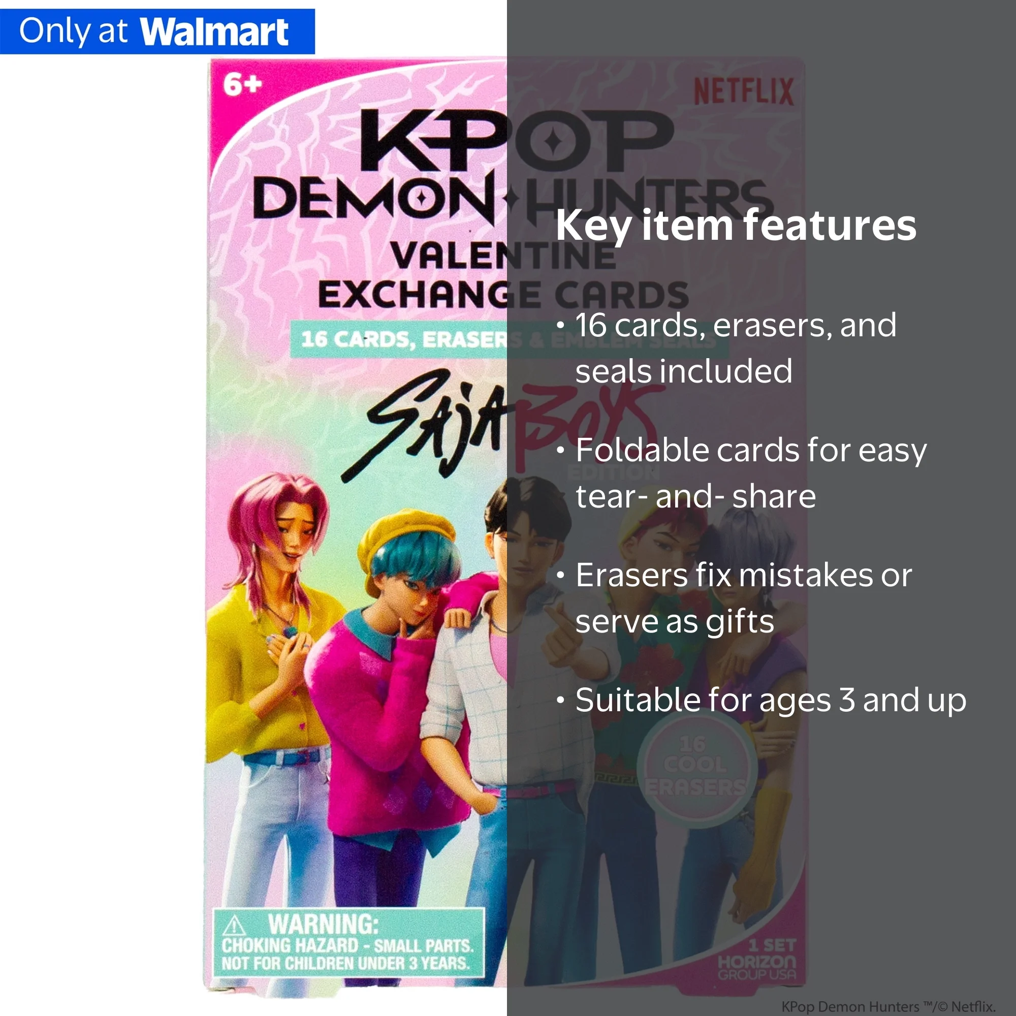 Netflix KPop Demon Hunters™ Valentine Exchange Cards — Saja Boys
