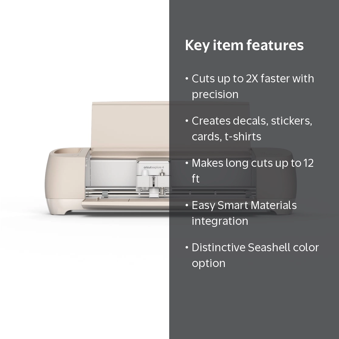 Cricut Explore 4 Smart Cutting Machine, Seashell with Built-in