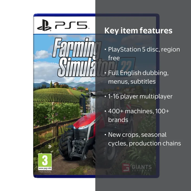 GIANTS Software, Farming Simulator 22, Region-Free Disc, PS5