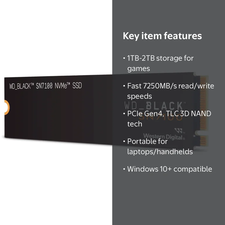 WD_BLACK 1TB SN7100 NVMe SSD, Internal Solid State Drive