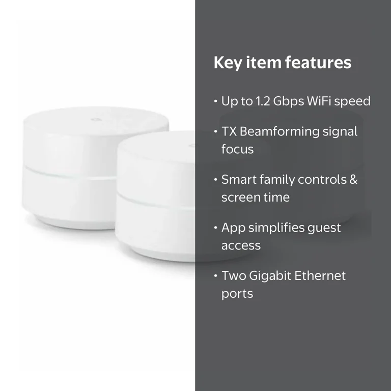 Google Wifi Home System - 3 Pack Mesh Router Wifi with Internet