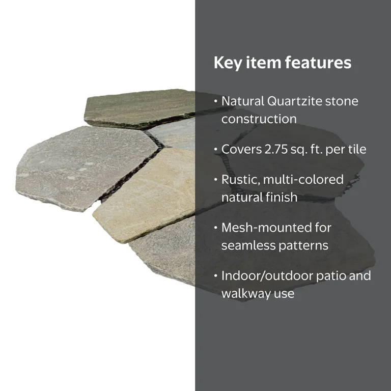 MSI Golden White 18 in. x 24 in. Multi-coloured Meshed Flagstone