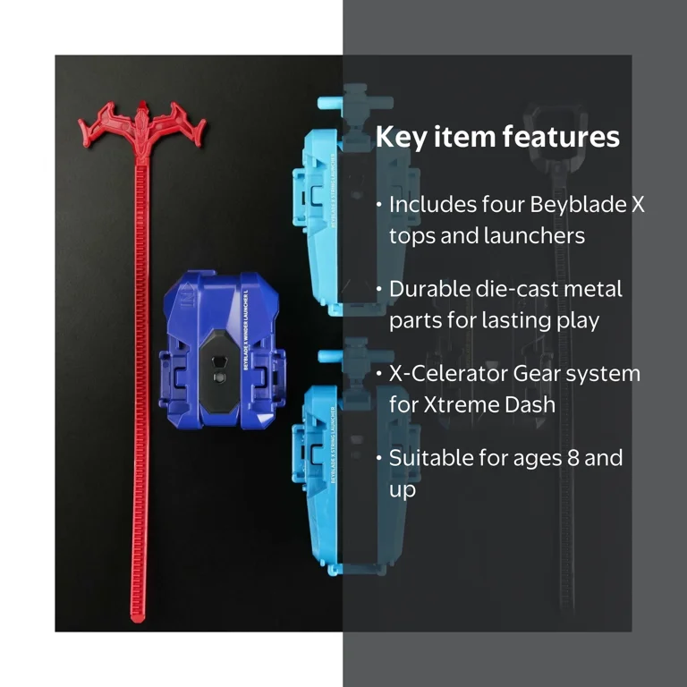 2025 Beyblade X 25th Anniversary Set with 4 Tops & 4 Launchers
