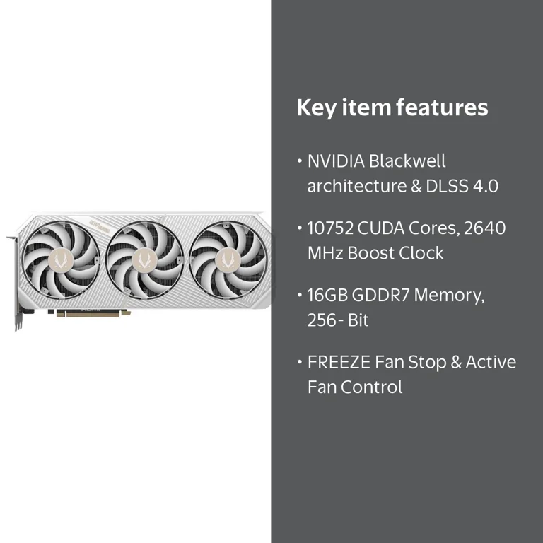 ZOTAC SOLID OC White Edition GeForce RTX 5080 16GB 256-Bit GDDR7