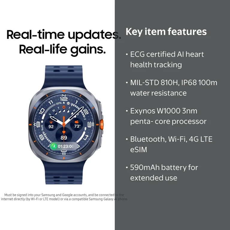 Samsung Galaxy Watch Ultra 47mm LTE Titanium Smart Watch, Titanium