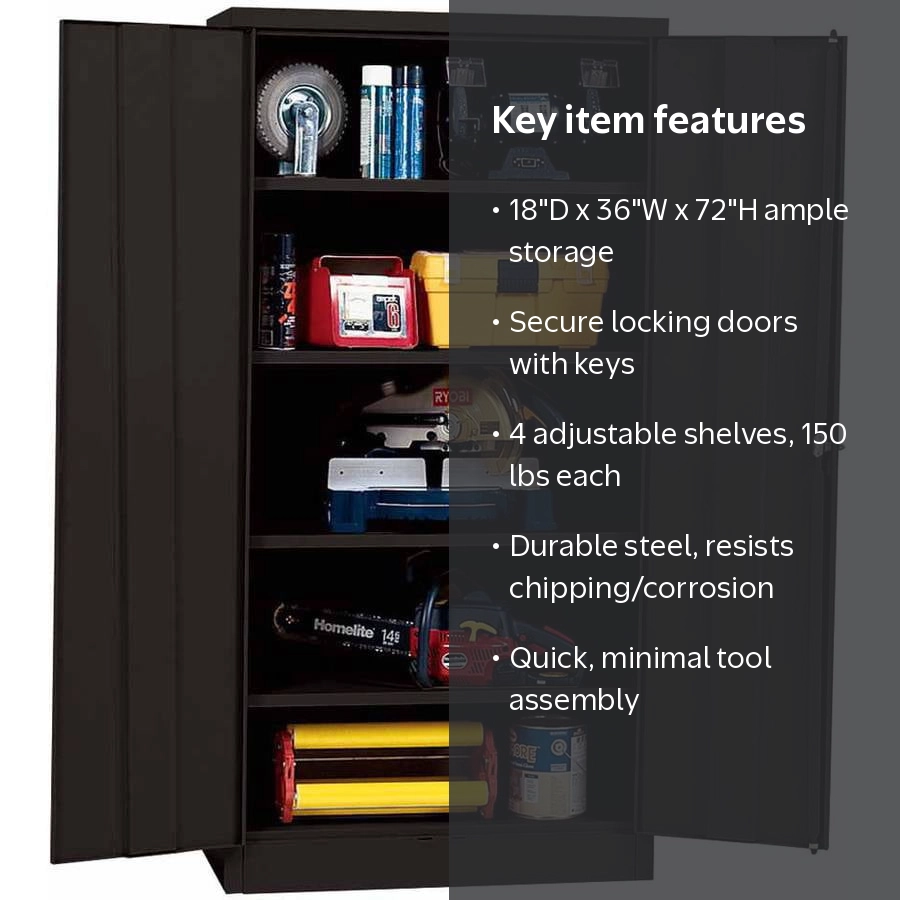 Sandusky Lee 72 Inch Locking Storage Cabinet w/ 4 Adjustable