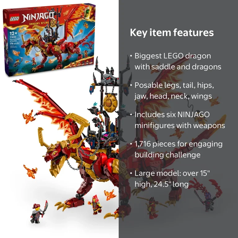 LEGO NINJAGO Source Dragon of Motion Ninja Playset, 1716 pcs