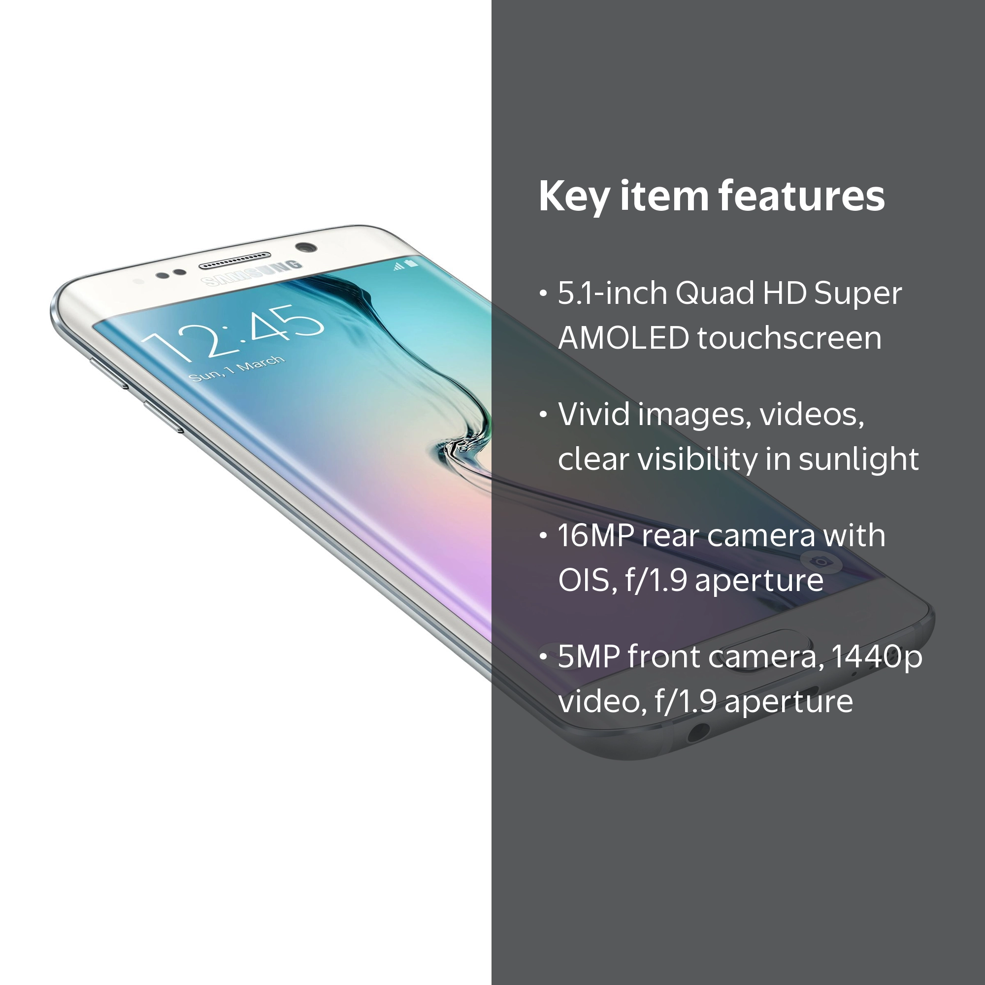 Samsung Galaxy S6 Edge G925A 32GB Unlocked GSM Phone w/ 16MP