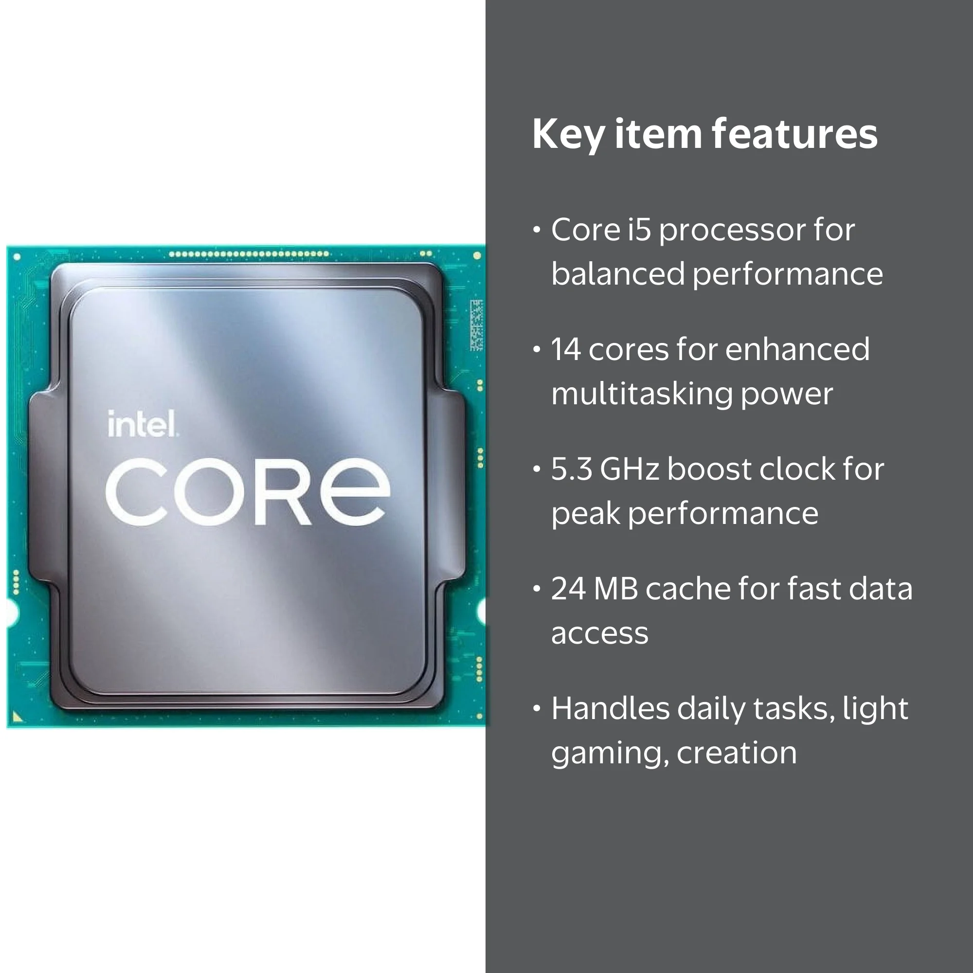 Intel, Processor CPU, BX8071514600KF, 14 cores, 3.5 GHz base