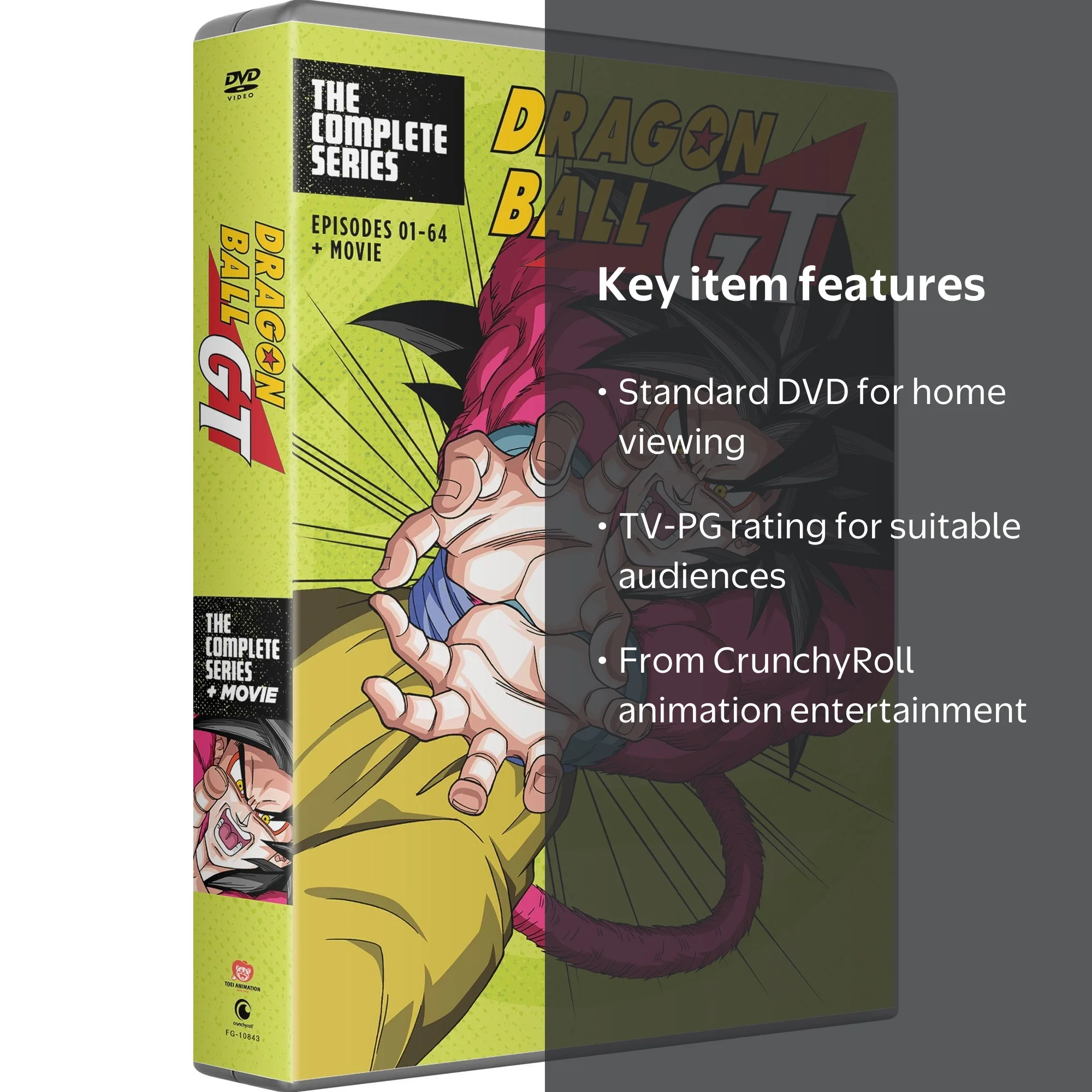 Dragon Ball GT: The Complete Series DVD 1600 mins, Animation