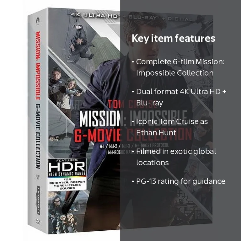Paramount Mission: Impossible 6-Movie Collection, 4K Ultra HD Blu