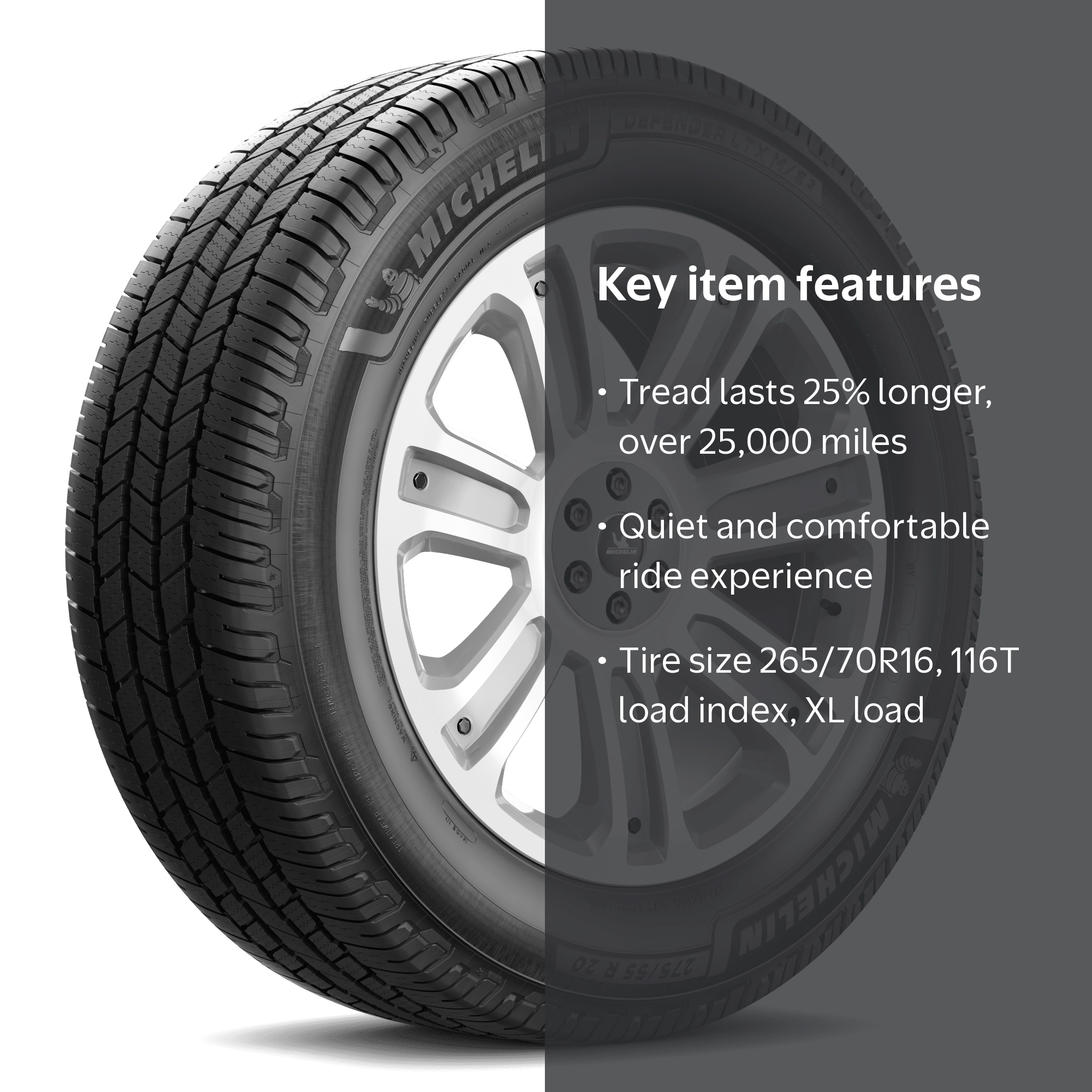 Michelin, Tire, Defender LTX MS2 265/70R16 116T XL, All-Season