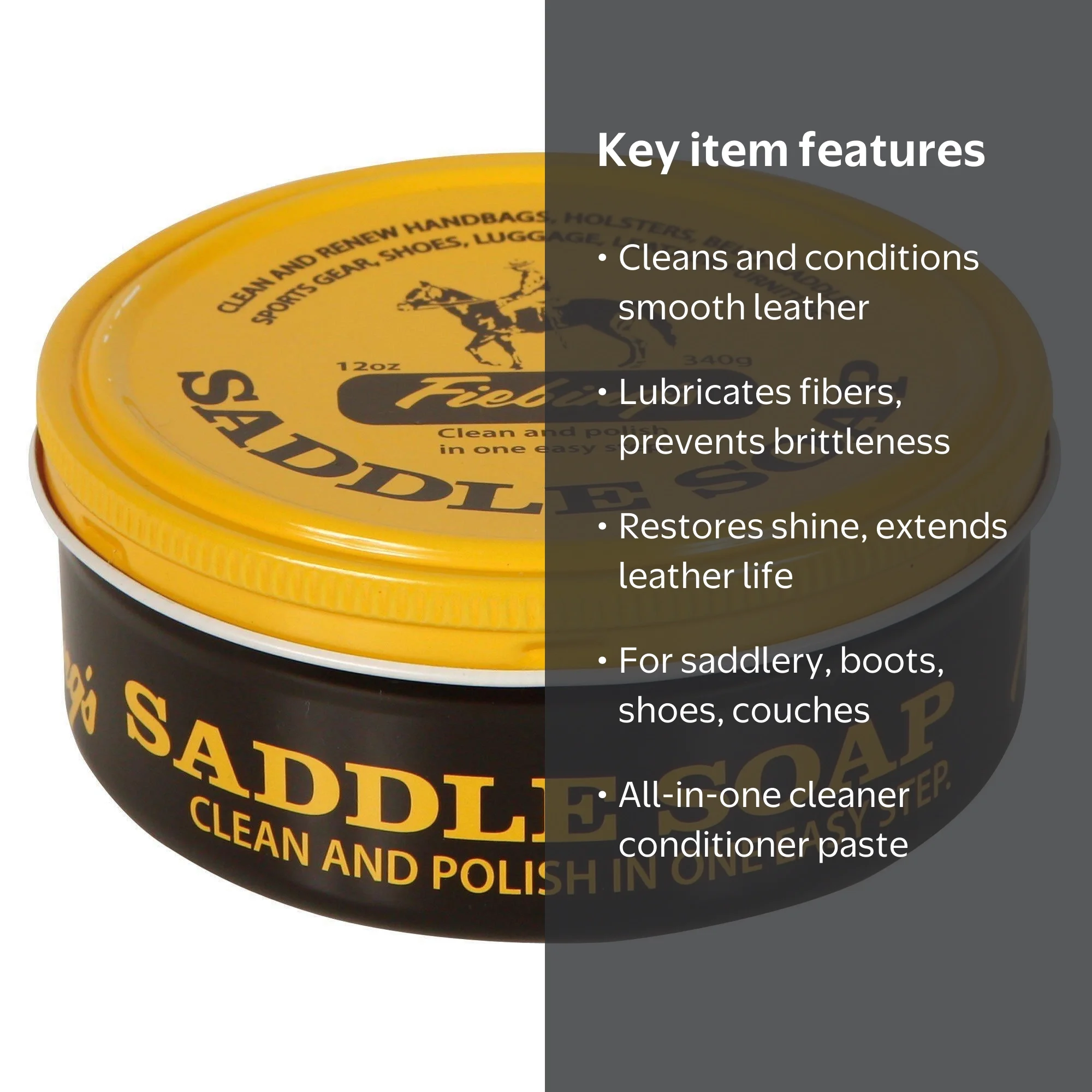 Fiebing's, Saddle Soap, Cleans and Lubricates Leather, 3.5 oz