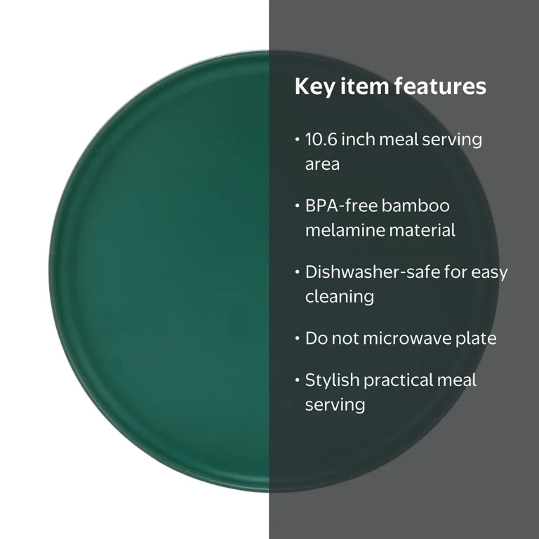 Mainstays by Becky G. & Alejandra Bamboo Melamine Dinner Plate