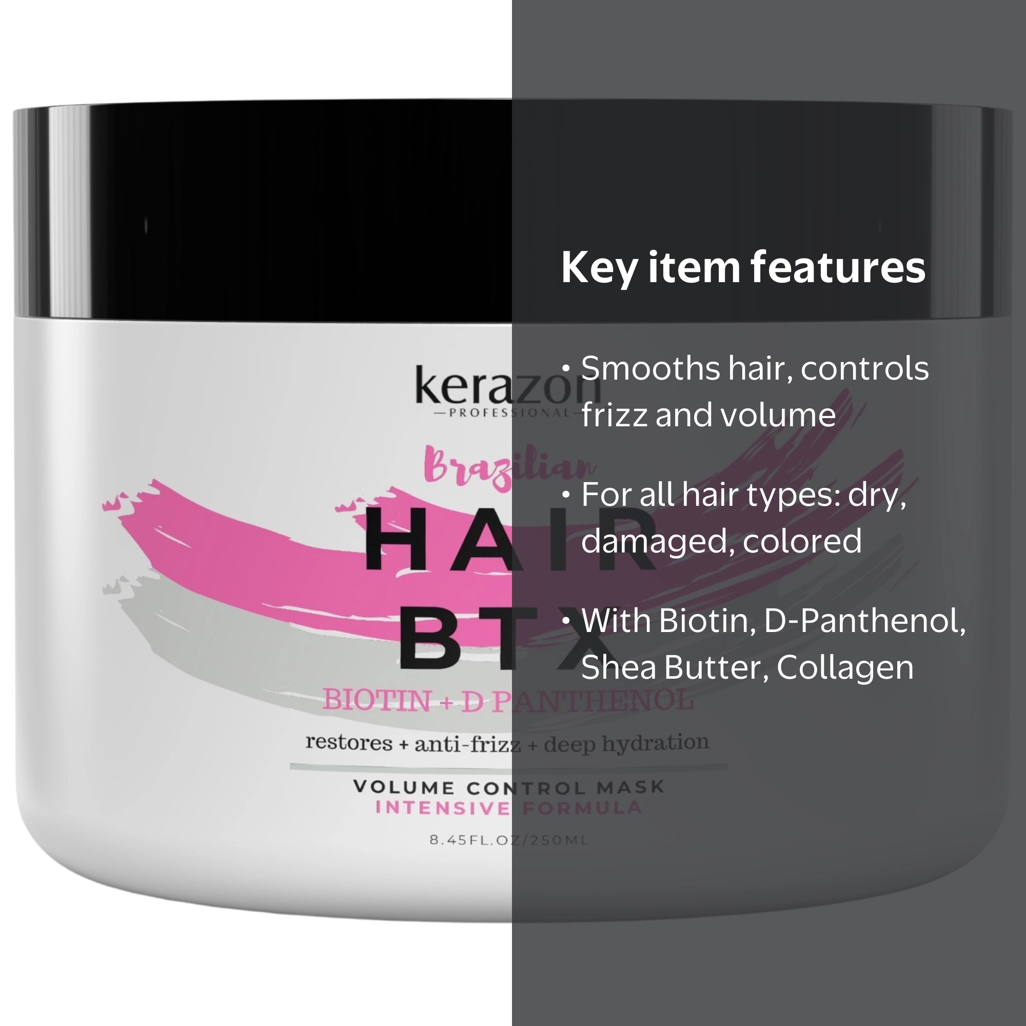 Kerazon Brazilian Hair BTX Smoothing Treatment 8fl oz - Walmart.com