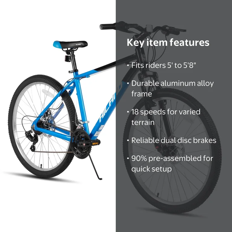 Hiland 26 Inch Mountain Bike, 18 Speed MTB with Dual Disc Brake