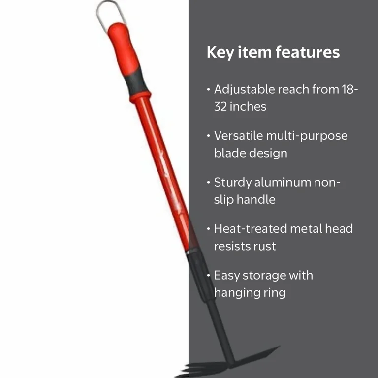 Corona Extendable Garden Handheld Hoe, Long Reach Cultivator