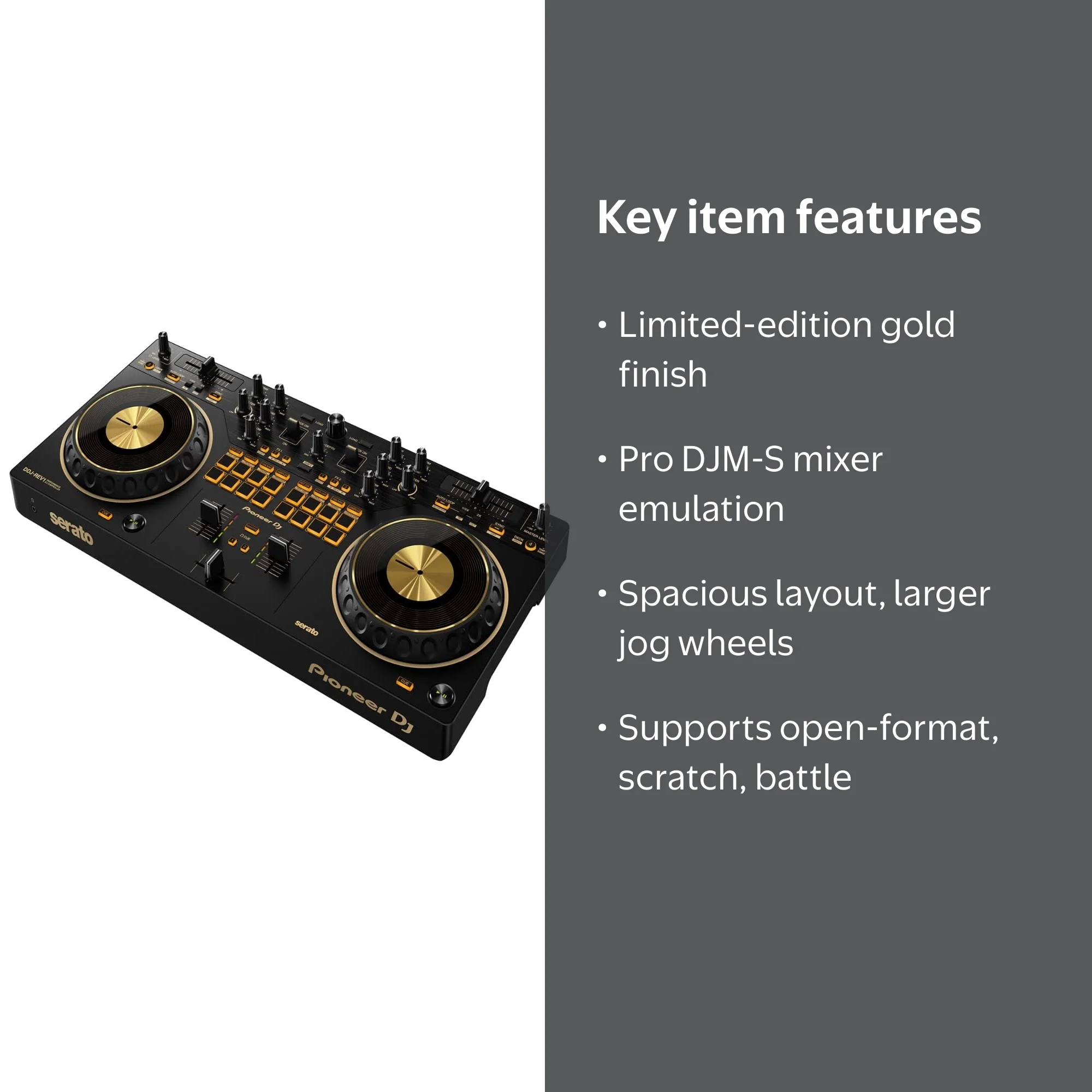 Pioneer DJ DDJ-REV1-N Gold Limited-Edition Serato Performance DJ