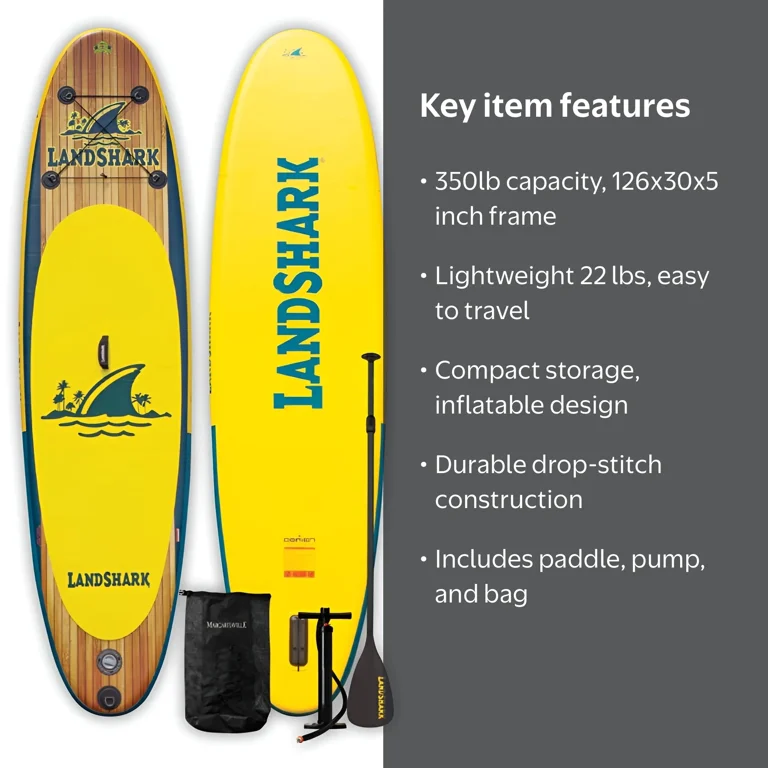 O'Brien 10.5' Landshark Inflatable SUP, Stand Up Paddleboard with