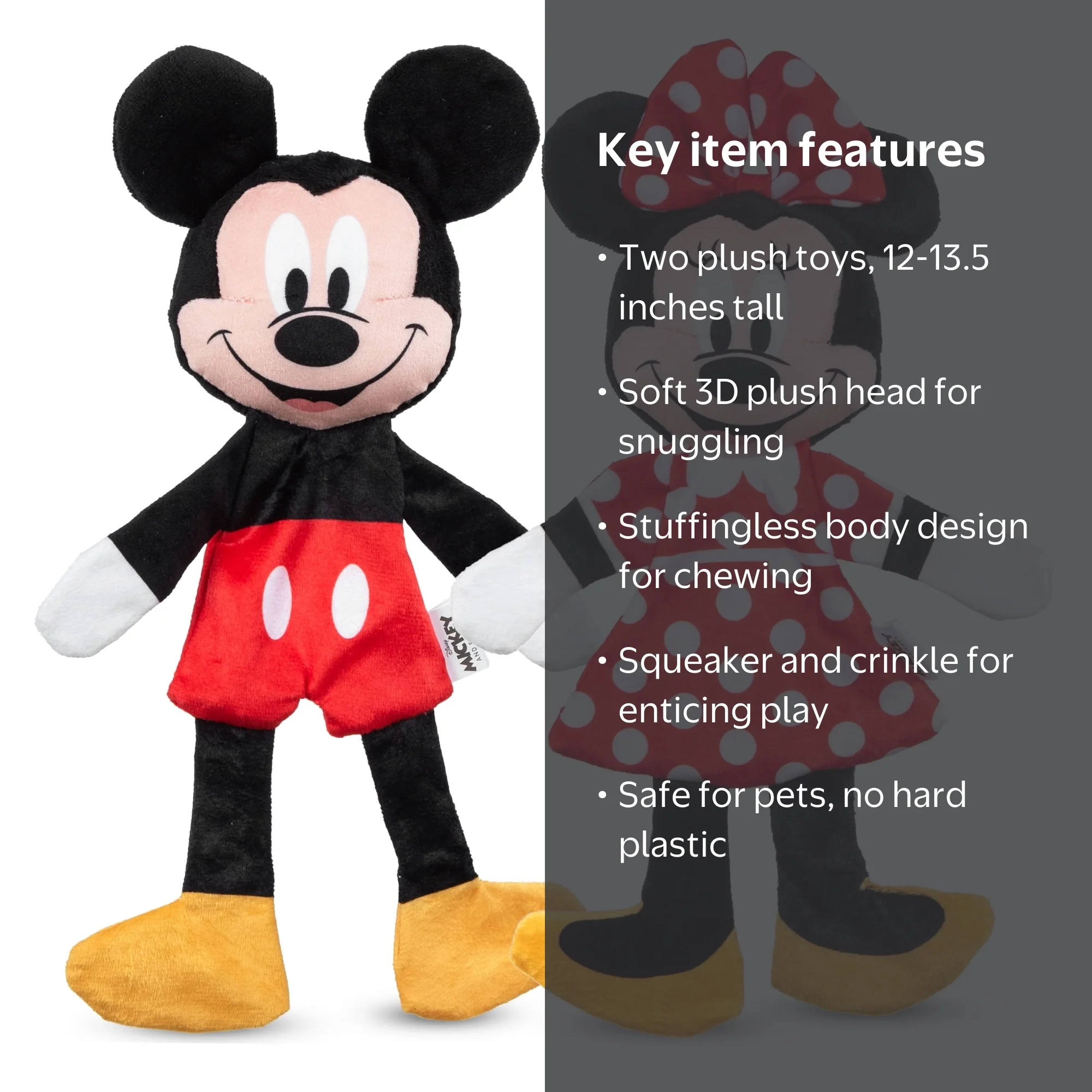 Disney Mickey & Friends Mickey Mouse and Minnie Mouse Plush