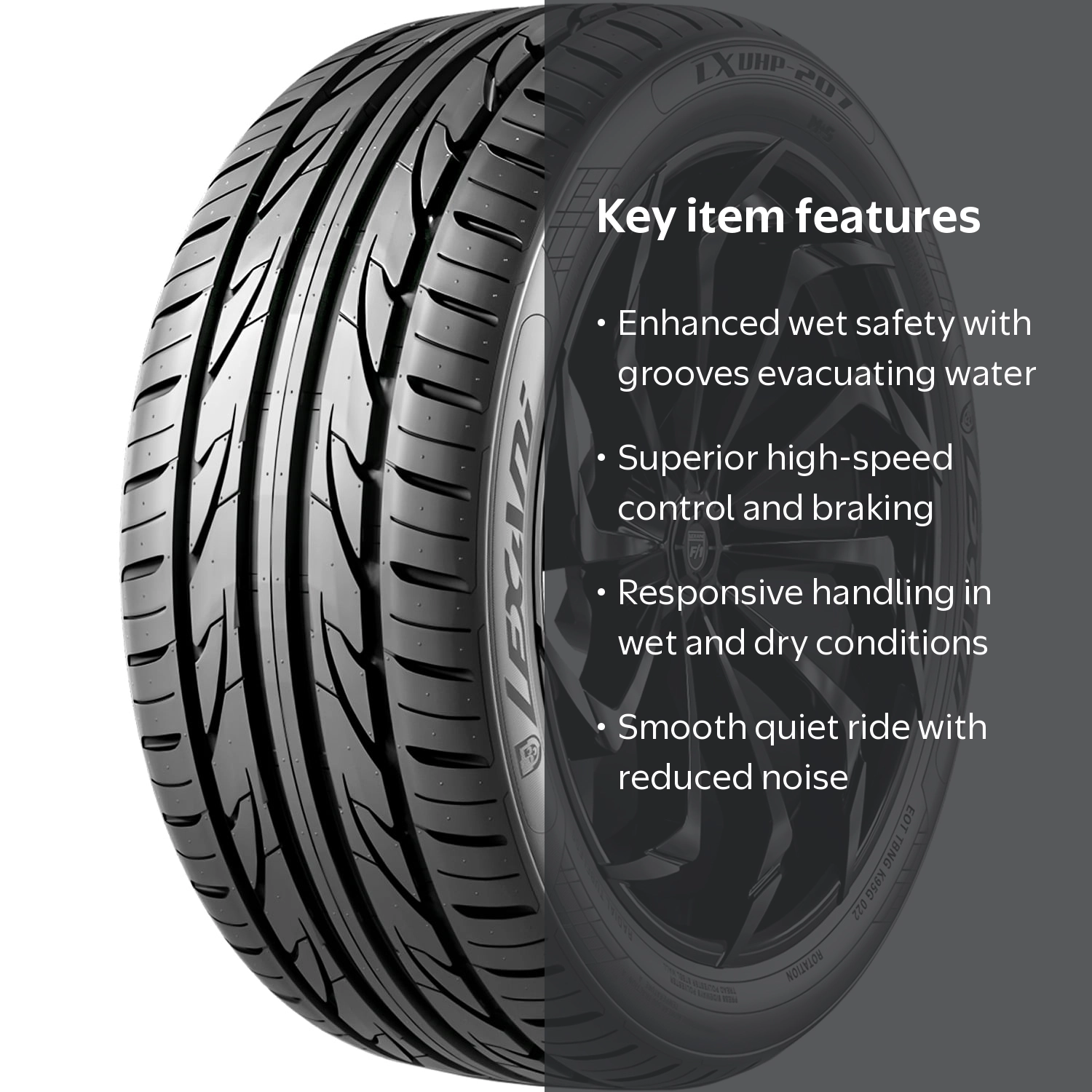Lexani, Passenger Tire, 235/50ZR18, 101W XL, Black - Walmart.com