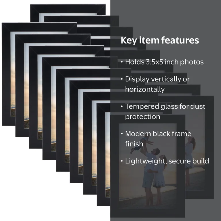 PHAREGE, 3.5x5 inch Picture Frames, 18-pack, Black - Walmart.com