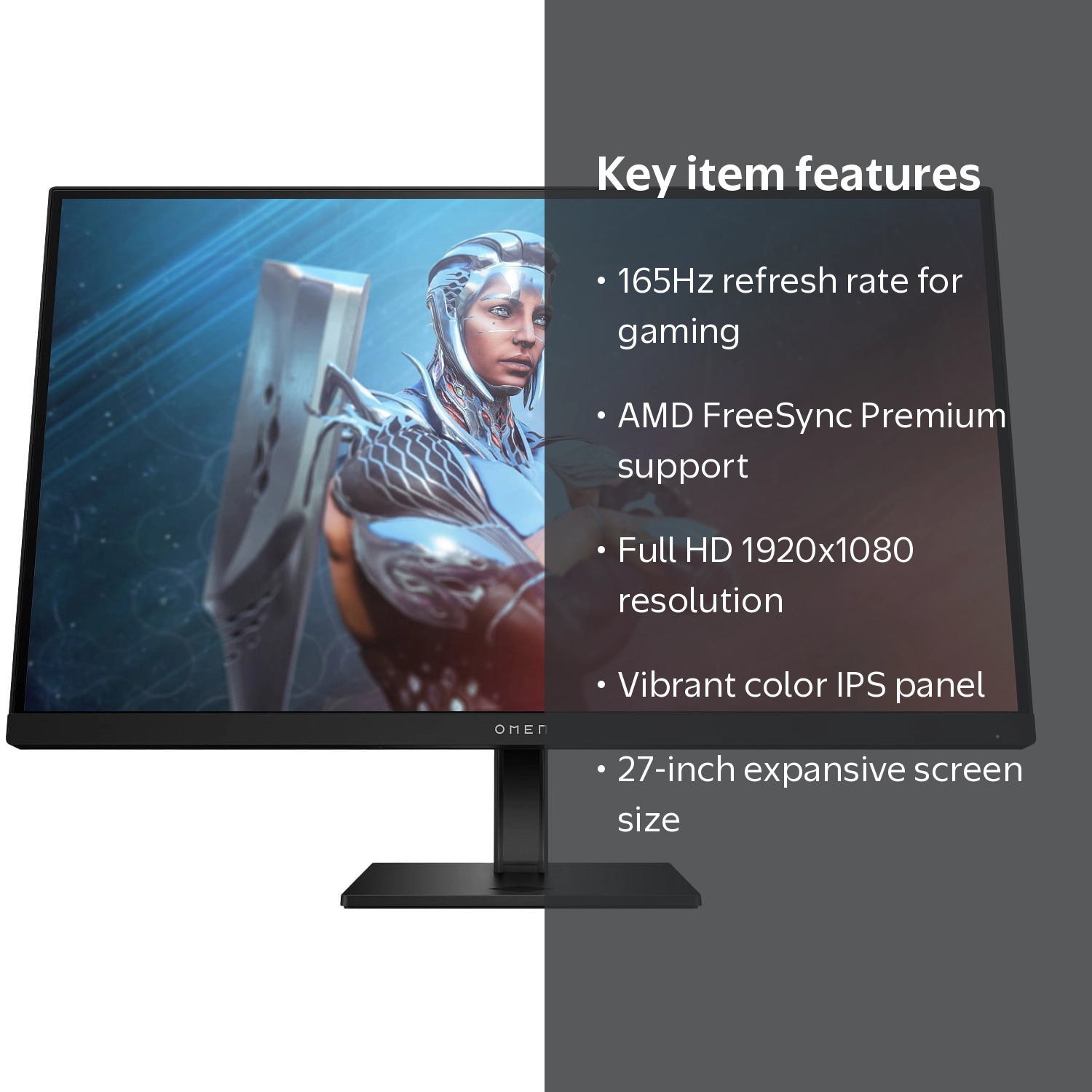 HP, 27 inch FHD Gaming Monitor, 165Hz, IPS Display - Walmart.com
