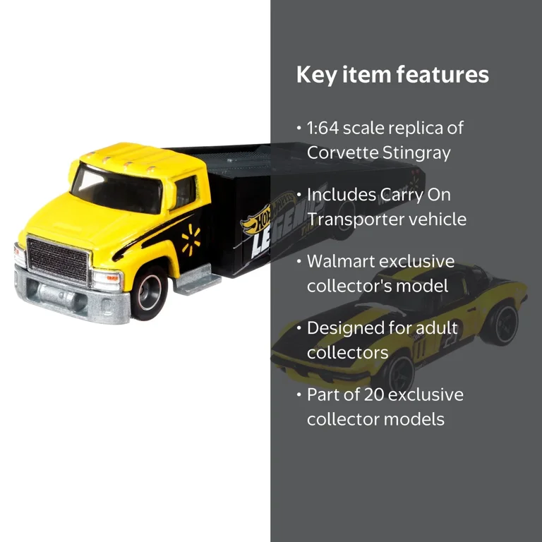 Hot Wheels Legends Team Transporter Custom Corvette Stingray Coupe