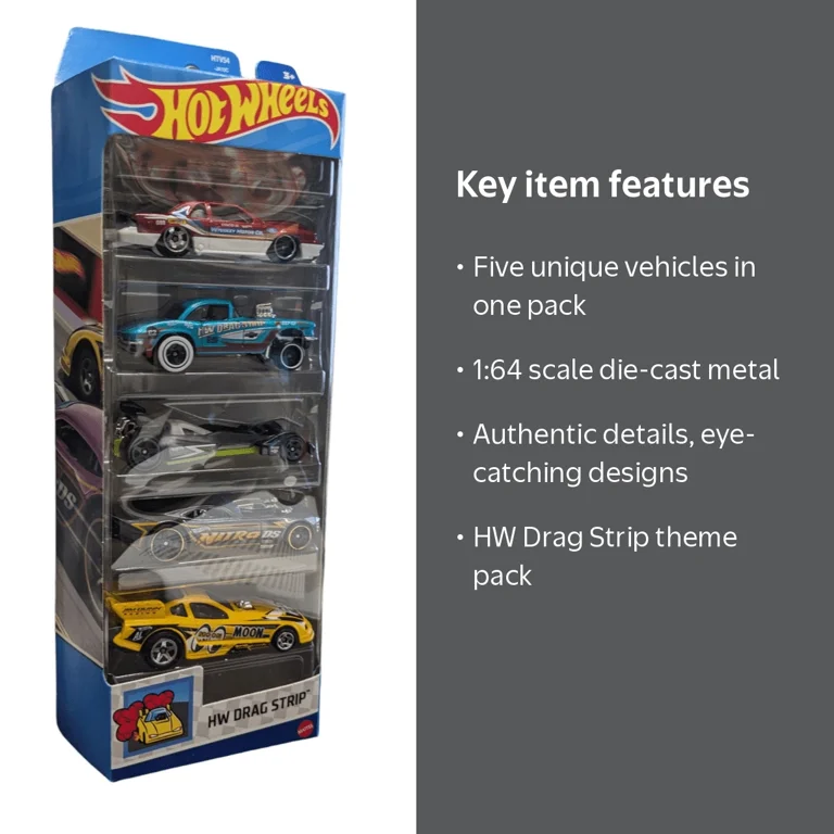Hot Wheels 5 pack HW Drag Strip - Walmart.com