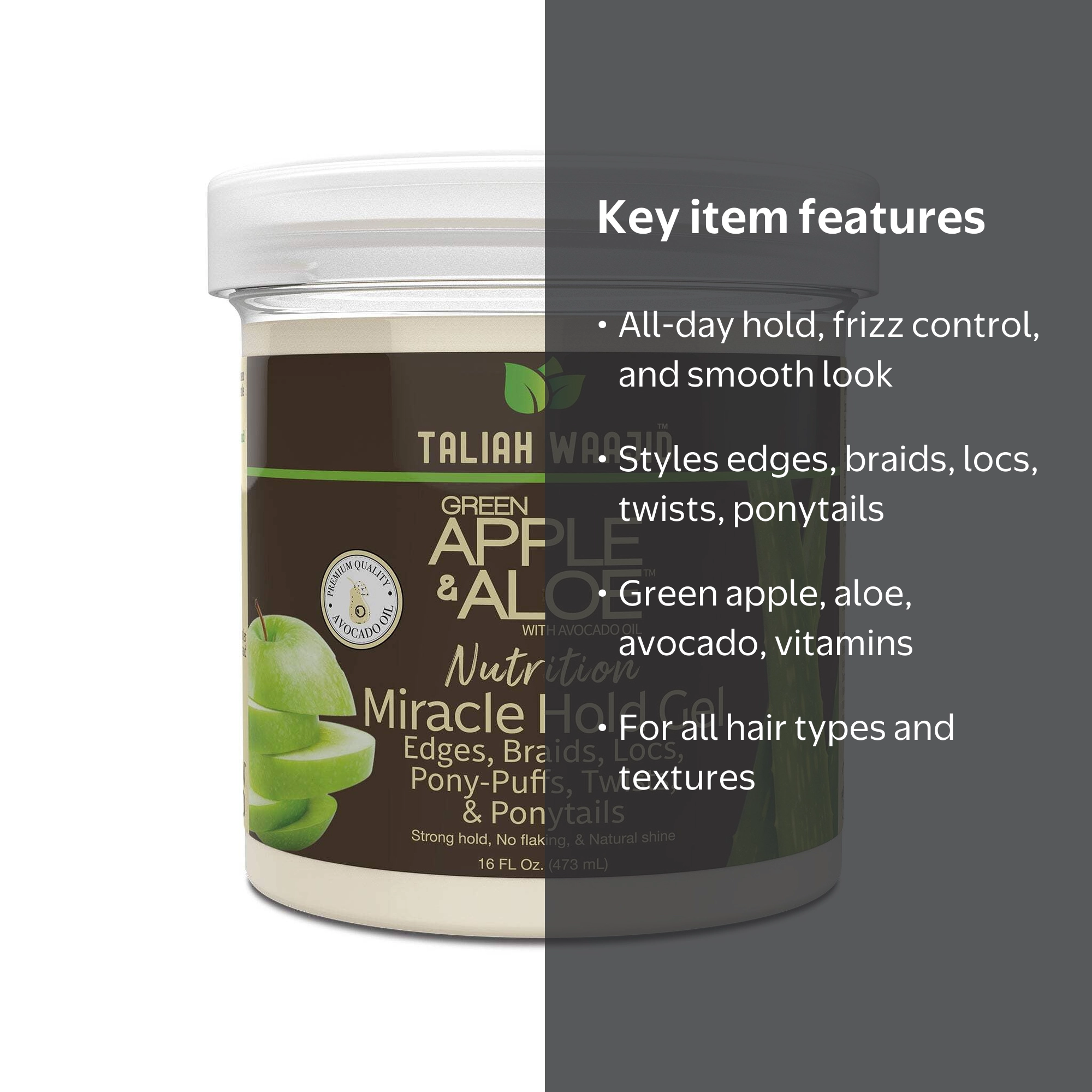 Taliah Waajid's Natural Green Apple & Aloe Nutrition Miracle Hold