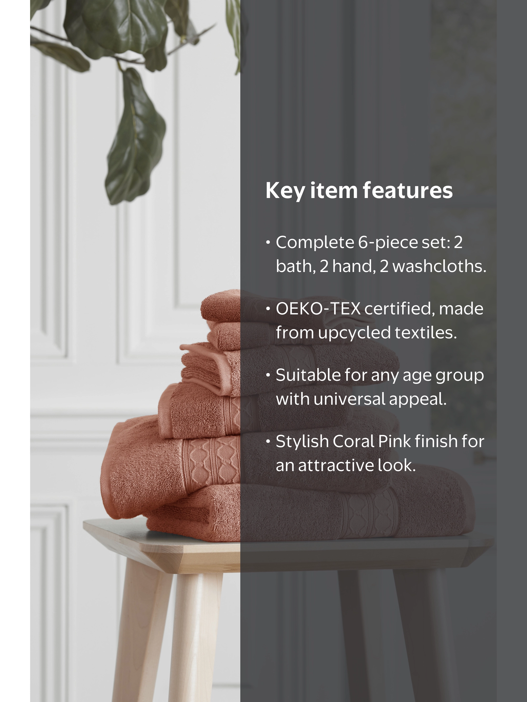 LOFT BY LOFTEX Rejuvenate Soft and Absorbent Bath 6 Piece Set