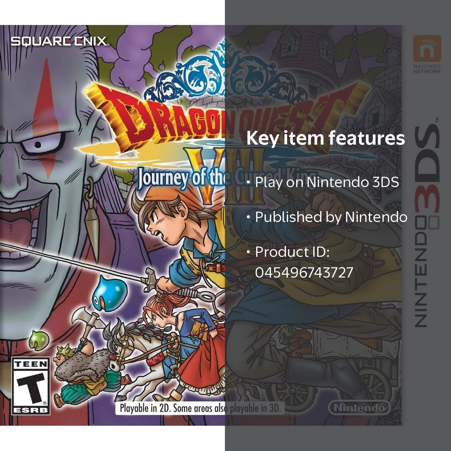 Dragon Quest VIII: Journey of the Cursed King, Nintendo 3DS Game