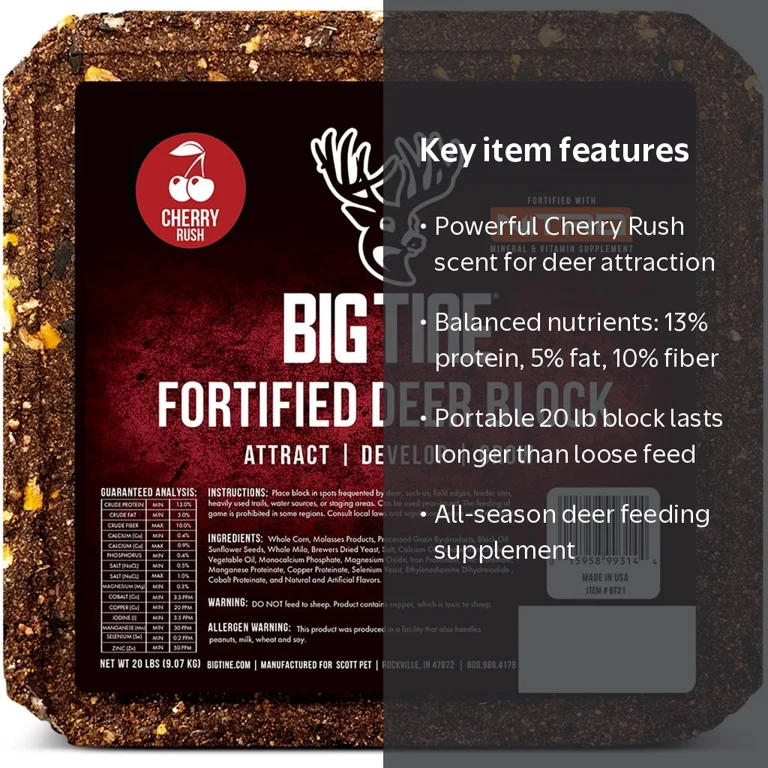 Big Tine, Deer Feed Attractant, 20 lbs, Cherry Rush Scent