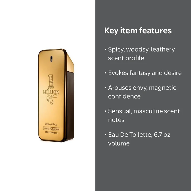 Paco Rabanne 1 Million, 6.7 oz Eau De Toilette Cologne for Men