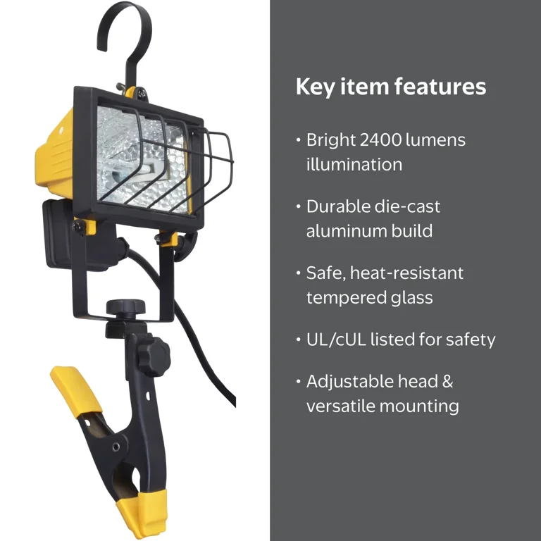 Designers Edge L835 150W Portable Halogen Clamp Light - Walmart.com