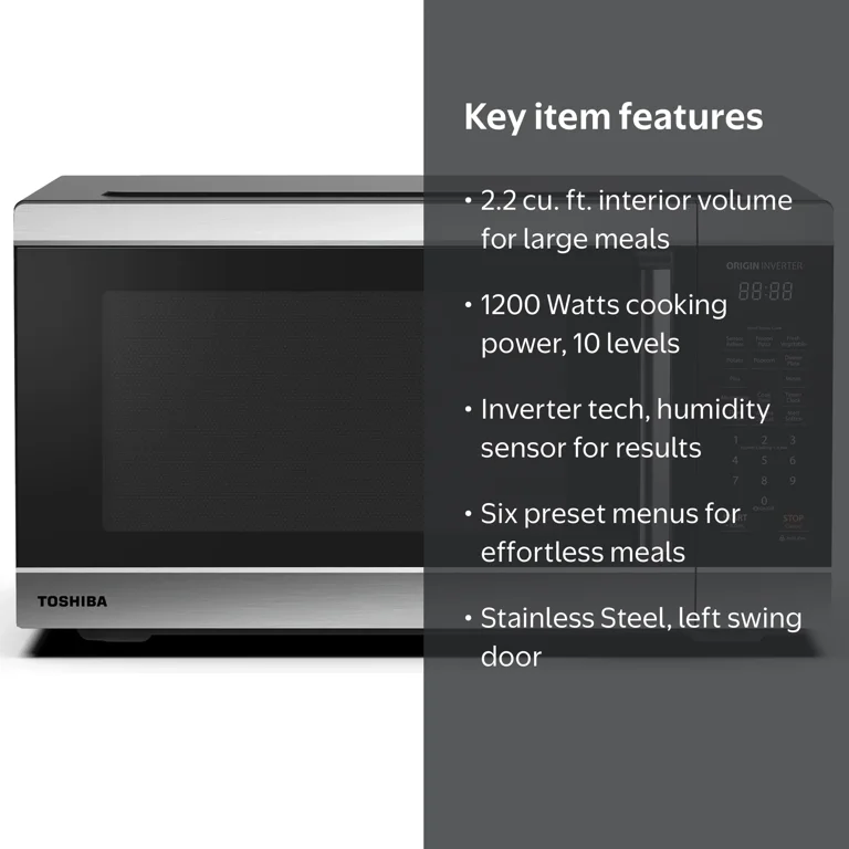 toshi63wave　maxim Toshiba 2.2 cu. ft. 24.4'' Microwave Oven in Stainless Steel
