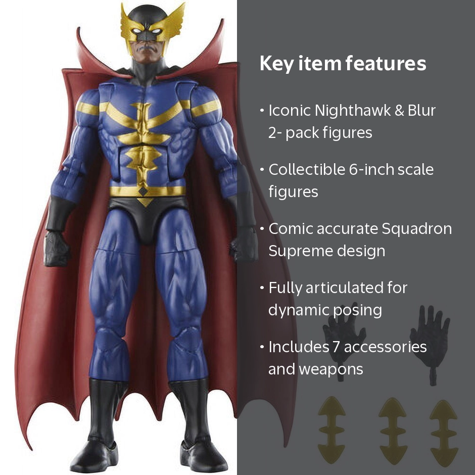 Hasbro Marvel Squadron Supreme Nighthawk & Blur 2-Pack - Walmart.com