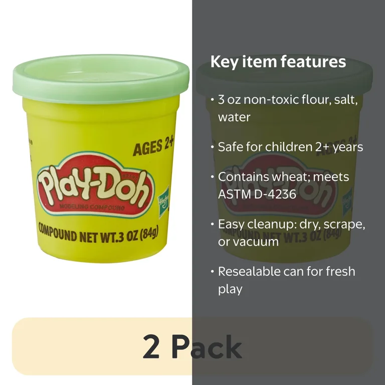 Play-Doh Can Green Modeling Compound - 3 Ounces - Walmart.com