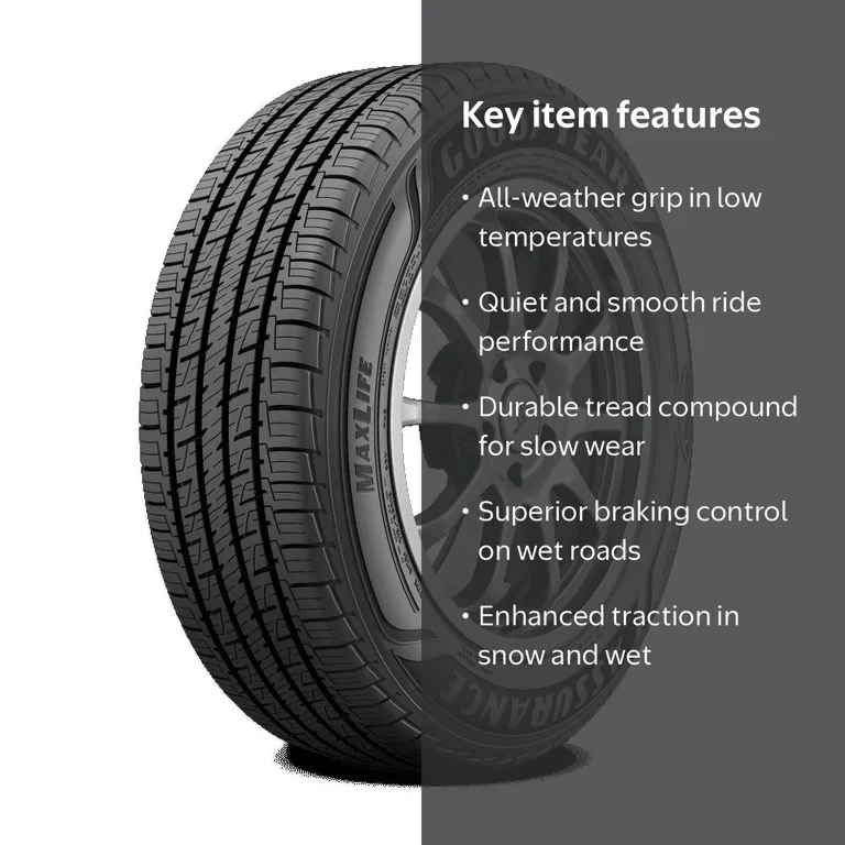 Goodyear, Passenger Tire, All Season, 225/65R17, 102H, Black