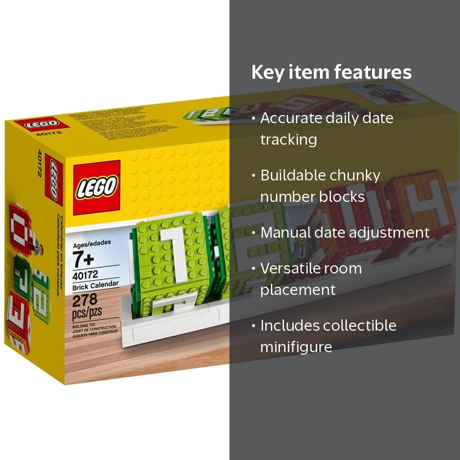 LEGO, Brick Calendar Set, 40172, 4 Buildable Number Blocks