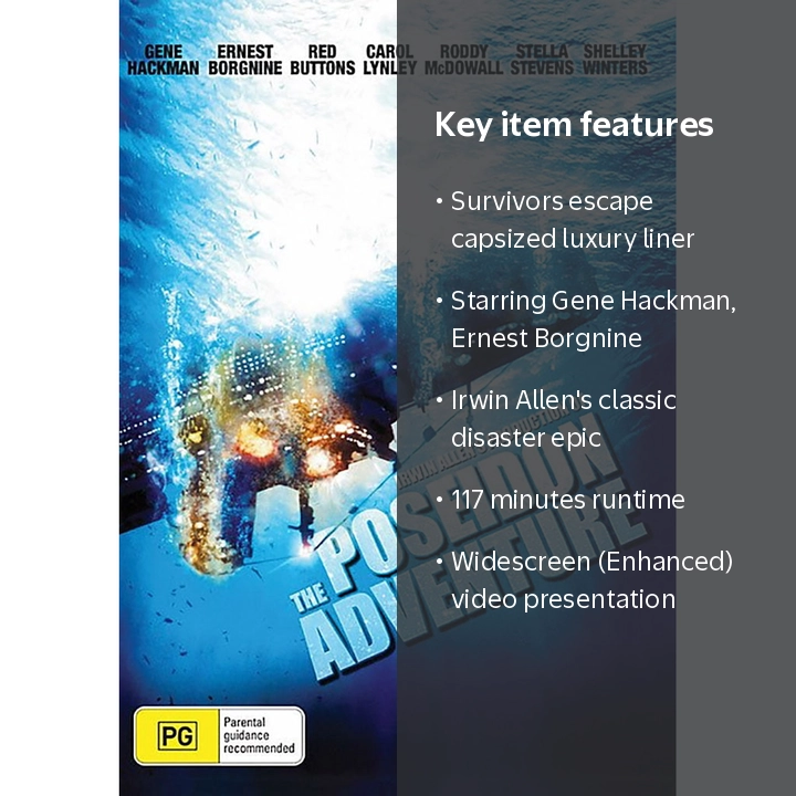 FOX, The Poseidon Adventure, PG, Disaster Classic, 117 Min
